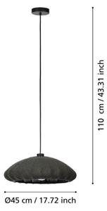 Eglo 43961 - Luster na lanku BARLASTON 1xE27/40W/230V pr. 45 cm