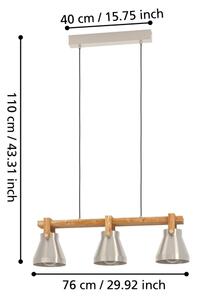Eglo 43952 - Luster na lanku CAWTON 3xE27/40W/230V