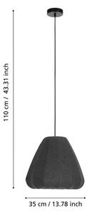 Eglo 43973 - Luster na lanku BARLASTON 1xE27/40W/230V pr. 35 cm