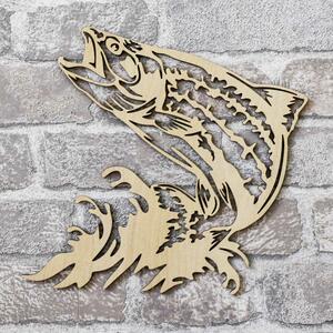 DUBLEZ | Darček pre rybára - Drevený obraz ryby - Pstruh