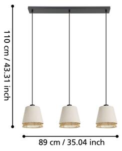 Eglo 43976 - Luster na lanku TABLEY 3xE27/40W/230V