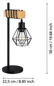 Eglo 44079 - Stolná lampa TOWNSHEND 1xE27/60W/230V