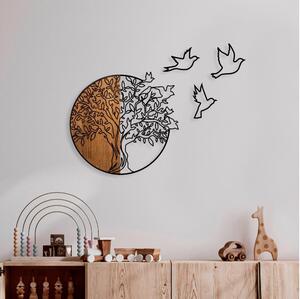 Asir Nástenná dekorácia 60x56 cm strom a vtáci drevo/kov AS1686 + záruka 3 roky zadarmo