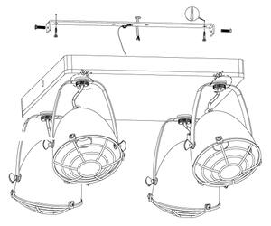 Eglo 49079 - Bodové svietidlo GATEBECK 4xE14/40W/230V