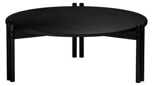 Čierny okrúhly konferenčný stolík z borovicového dreva ø 80 cm Sticks – Karup Design