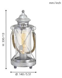 Eglo 49284 - Stolná lampa BRADFORD 1xE27/60W/230V