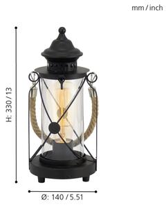 Eglo 49283 - Stolná lampa BRADFORD 1xE27/60W/230V
