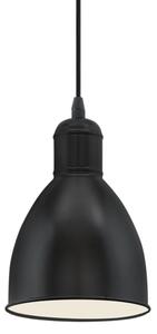 Eglo 55243 - Závesné svietidlo PRIDDY na kábli 1xE27/60W/230V, čierne
