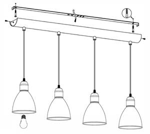 Eglo 49466 - Luster PRIDDY 4xE27/60W/230V