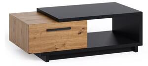 Konferenčný stolík 120 cm DELAWARE - dub artisan / matný čierny