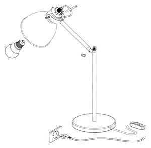 Eglo 49469 - Stolná lampa PRIDDY 1xE27/40W/230V