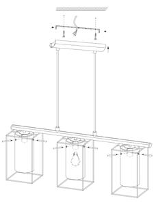 Eglo 49496 - Luster LONCINO 3xE27/60W/230V