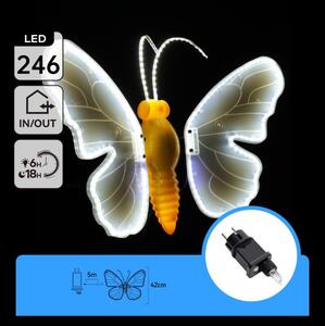 Aigostar - LED Vonkajšia vianočná dekorácia 234xLED IP44 studená biela motýľ