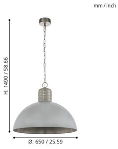 Eglo 49757 - Závesné svietidlo na reťazi COLDRIDGE 1xE27/60W/230V