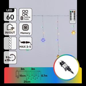 Aigostar - Vianočný LED reťaz do exteriéru 60xLED/8 funkcií 6x0,7 m IP44 viacfarebný + DO