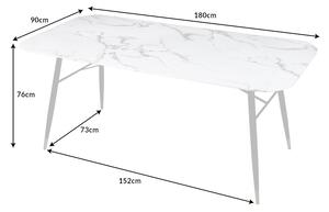 Jedálenský stôl ORION 180 cm - biela