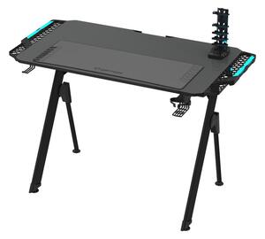 Milagro Výškovo nastaviteľný herný stôl FALCON s LED RGB podsvietením 116x60 cm čierna MI1965 + záruka 3 roky zadarmo