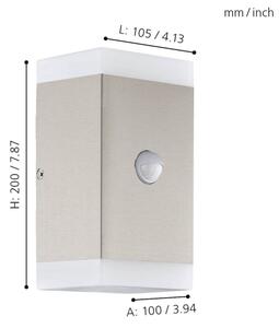 Eglo 75546 - LED Vonkajšie nástenné svietidlo so senzorom 2xGU10/4,6W/230V IP44