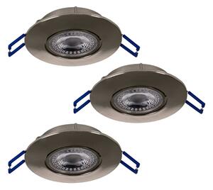 Eglo 75765 - SADA 3x LED Podhľadové svietidlo ZUJAR LED/3,4W/230V chróm
