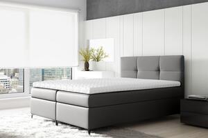 Boxspringová posteľ BESSIE - 160x200, šedá + topper ZDARMA