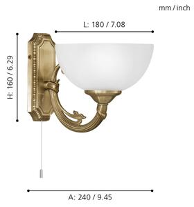 EGLO 82751 - Nástenné svietidlo SAVOY 1xE14/40W/230V