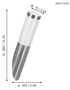 EGLO 81753 - Vonkajšie nástenné svietidlo HELSINKI 1xE27/15W/230V IP44