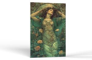 Vintage Smaragdová Dáma | Obrazy Vintessia Rozmery obdĺžnik: 20x30