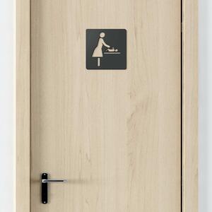DUBLEZ | Drevený piktogram na dvere - Prebaľovací pult