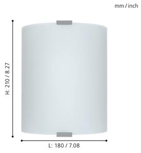 EGLO 84028 - Stropné nástenné svietidlo GRAFIK 1xE27/60W biela