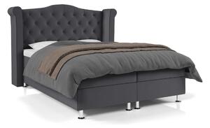 Čalúnená manželská posteľ ELSA - 200x200, čierna
