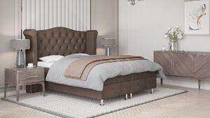 Čalúnená manželská posteľ ELSA - 180x200, hnedá