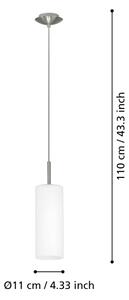 EGLO 85977 - luster na lanku TROY 3 1xE27/60W biela