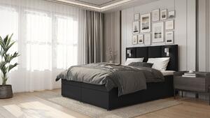 Americká posteľ ANDY - 160x200, čierna