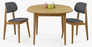 Okrúhly jedálenský stôl SKANDI 120 cm, rozkladací