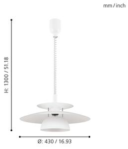 Eglo 87055 - Luster sťahovací BRENDA 1xE27/60W/230V