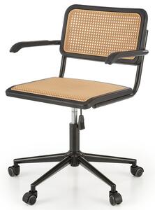 Kancelárska stolička ANCOS čierna/prírodná