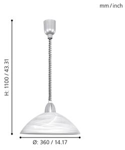 EGLO 87008 - luster sťahovací LORD 2 1xE27/100W