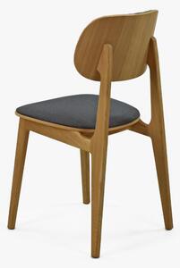 Čalúnená stolička s dubovými nohami, VARD antracit