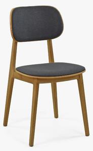 Čalúnená stolička s dubovými nohami, VARD antracit