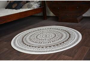 Kusový koberec Vitráž hnedý kruh 120cm