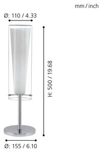 EGLO 89835 - Stolná lampa PINTO 1xE27/60W