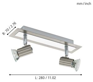 EGLO 90915 - Nástenné stropné svietidlo ROTTELO 2xGU10/LED/3W