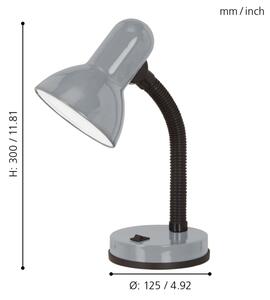 Eglo 90977 - Stolná lampa BASIC 1 1xE27/40W/230V