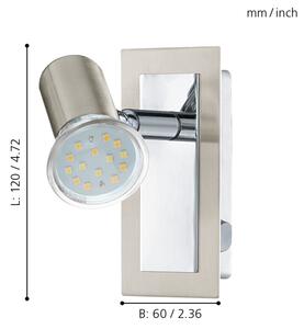 EGLO 90914 - Nástenné bodové svietidlo ROTTELO 1xGU10//3W/230V