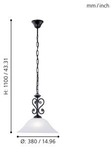 Eglo 91002 - Luster na reťazi MURCIA 1xE27/60W/230V