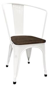 Kovové jedálenské stoličky Panni, 2 ks, rôzne farby, tmavé drevo
