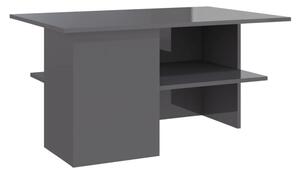 Konferenčný stolík vysokolesklý sivý 90x60x46,5 cm drevotrieska