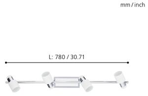 Eglo 92087 - LED bodové svietidlo DAVIDA 4xGU10-LED/5W/230V