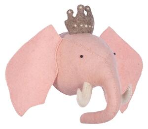 Nástenná dekorácia ružová slonia princezná