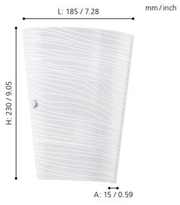 Eglo 91856 - Nástenné svietidlo CAPRICE 1xE27/60W/230V